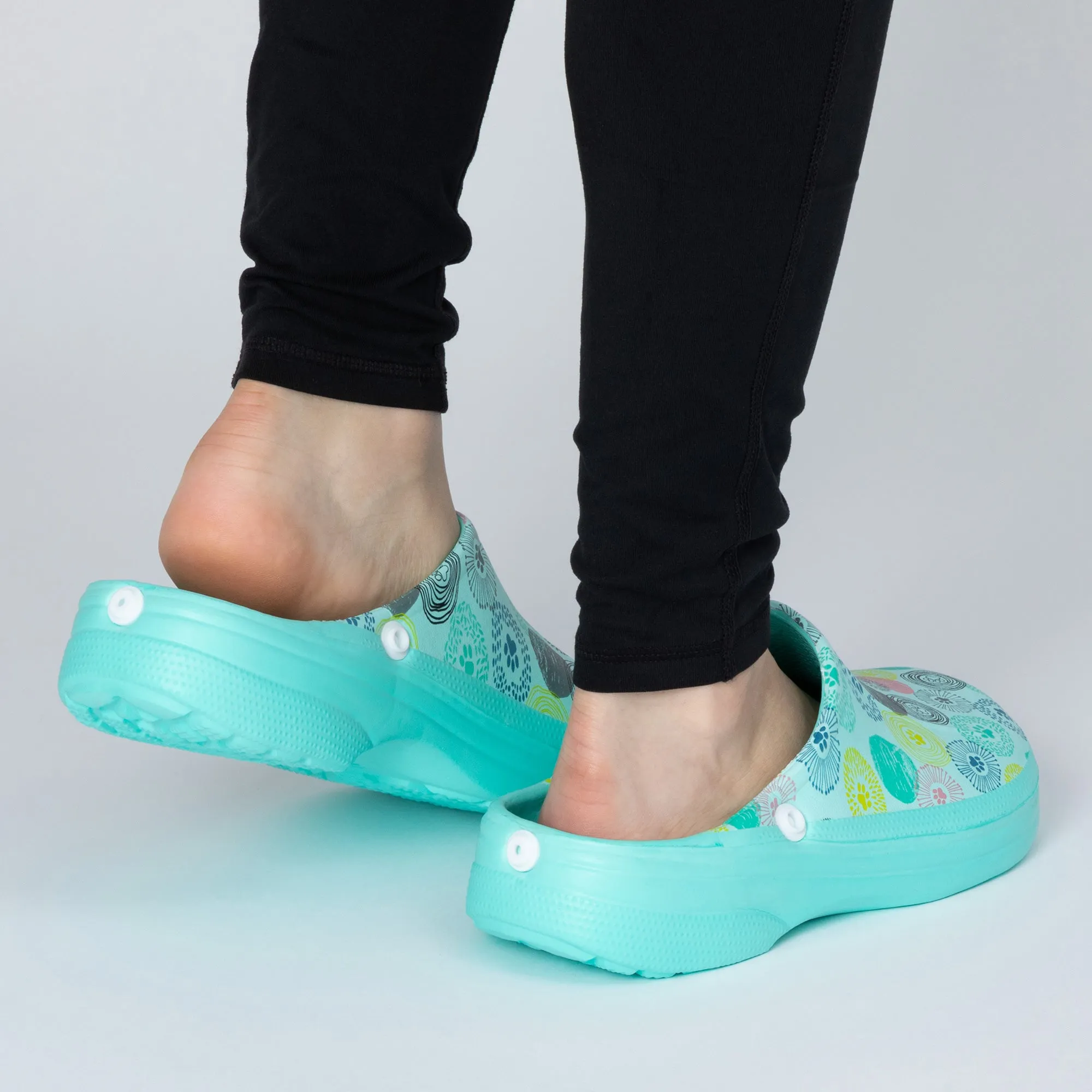 Paw Print Indoor/Outdoor Clog Slipper Shoes