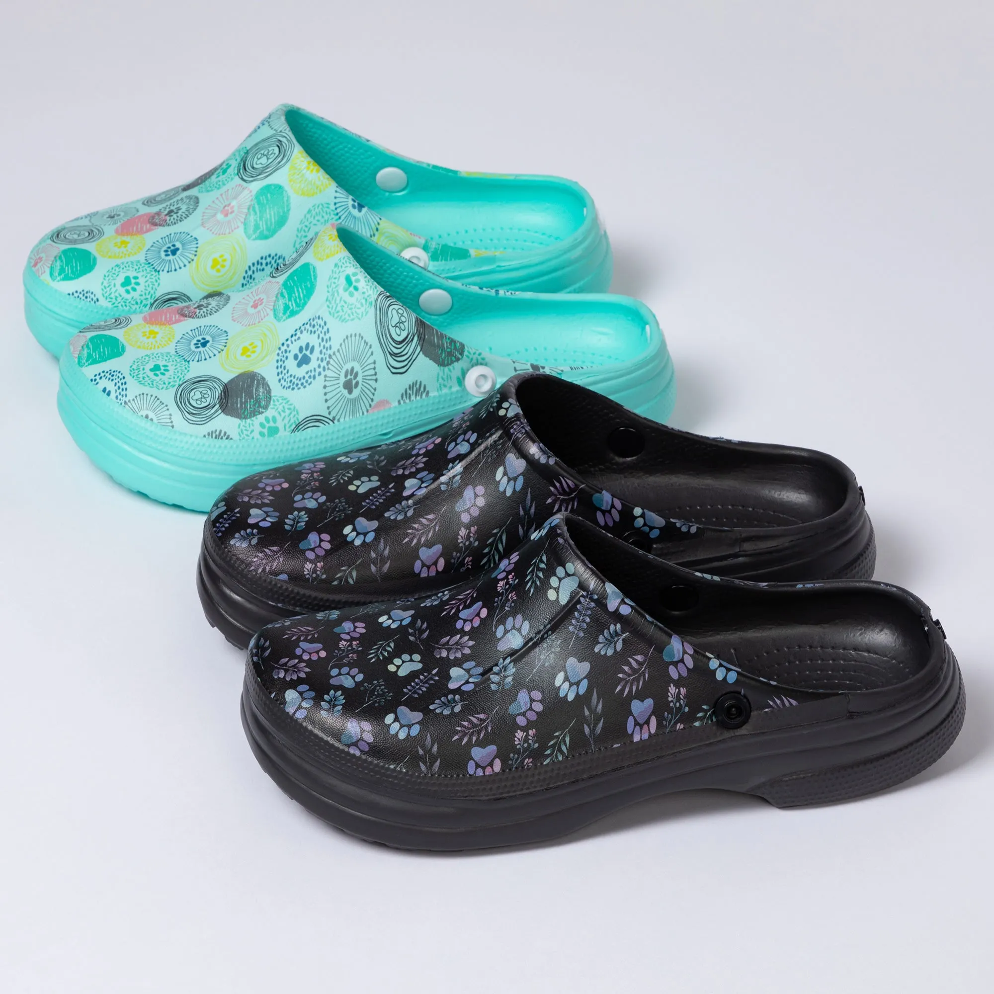 Paw Print Indoor/Outdoor Clog Slipper Shoes