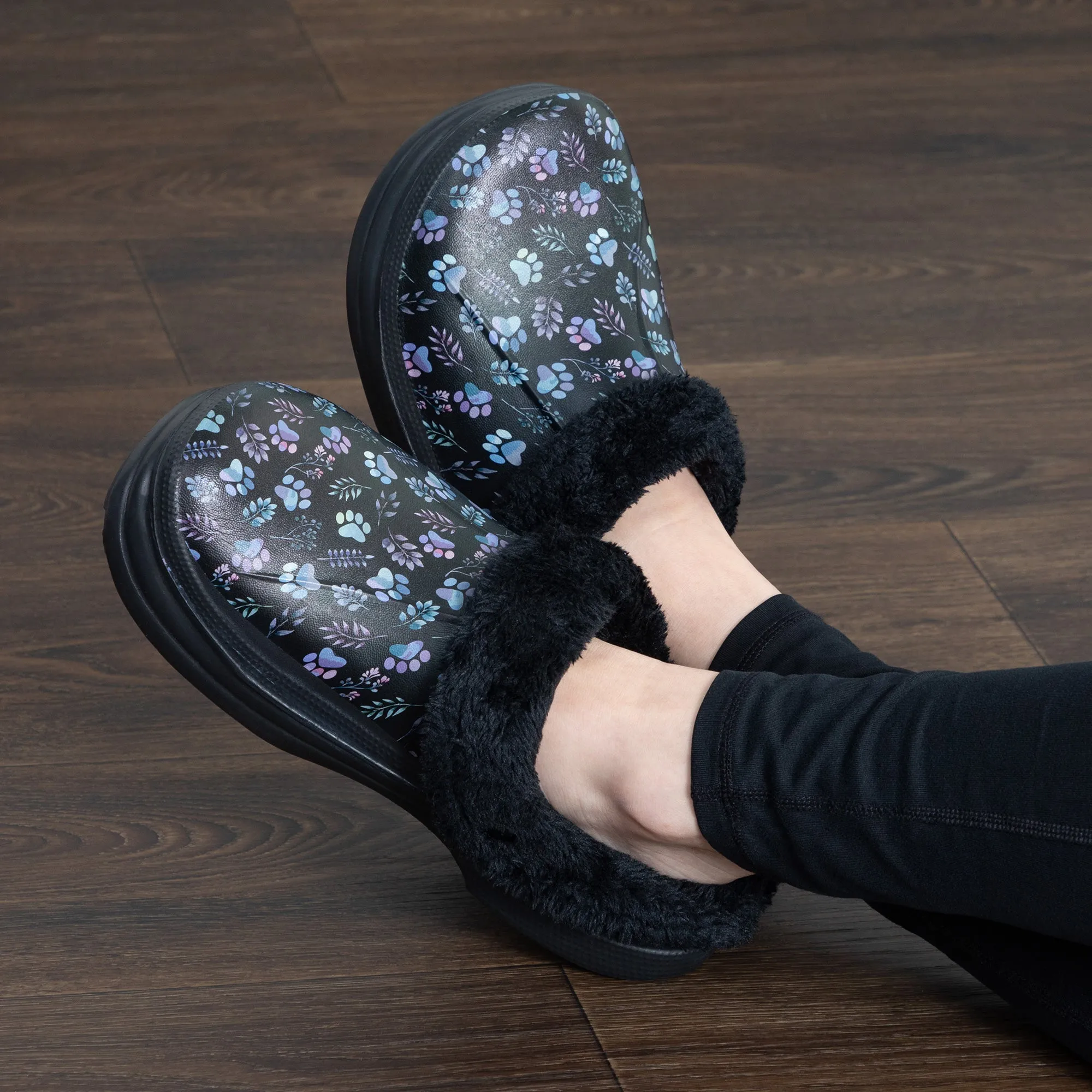 Paw Print Indoor/Outdoor Clog Slipper Shoes
