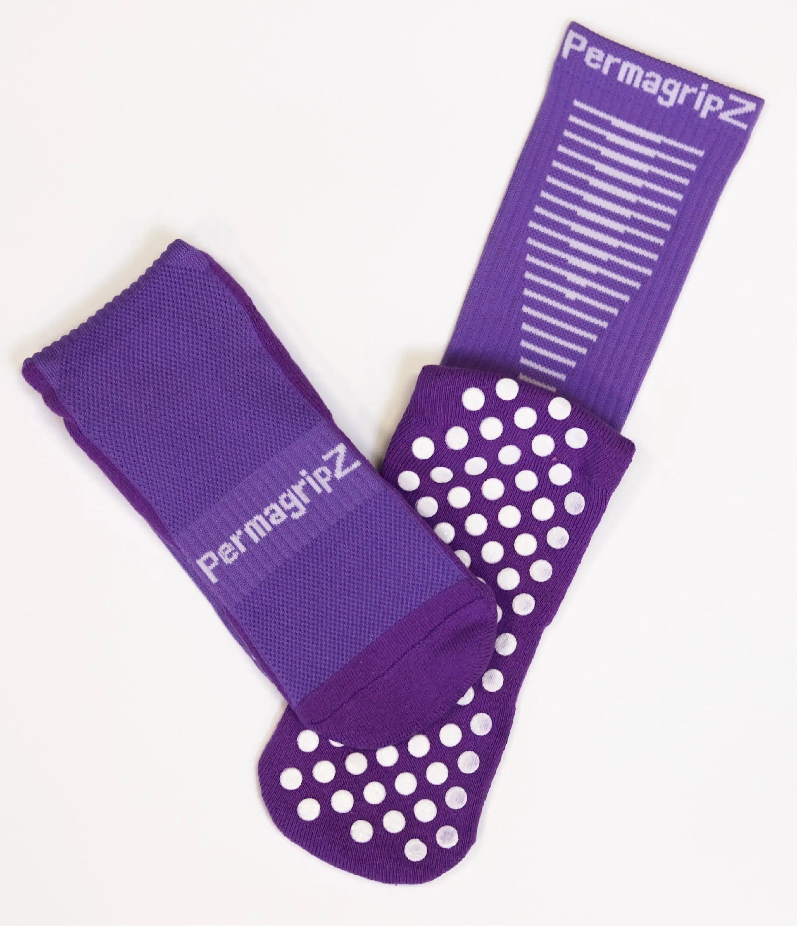 Purple grip socks