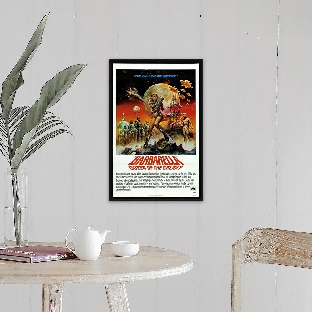 "Barbarella 1968" Black Float Frame Canvas Art