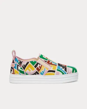 Rise Canvas Multicolour Slip On Sneakers