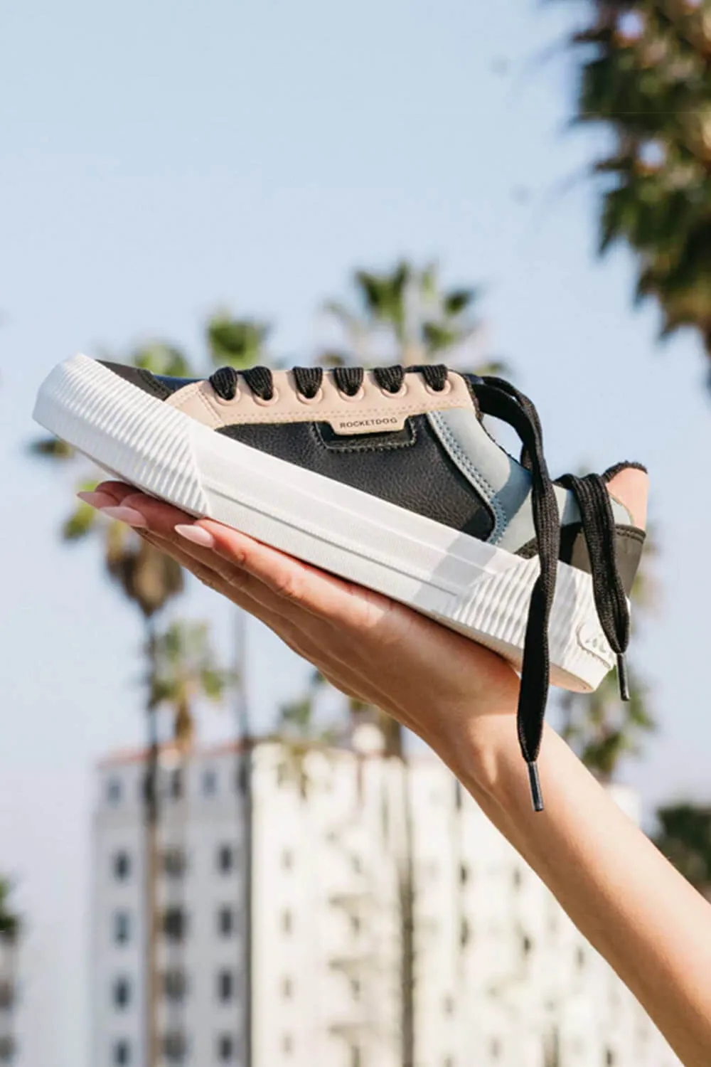 Rocket Dog Cheery Color Block Sneakers for Women in Combo Black | CHEERYBLOCKED-005