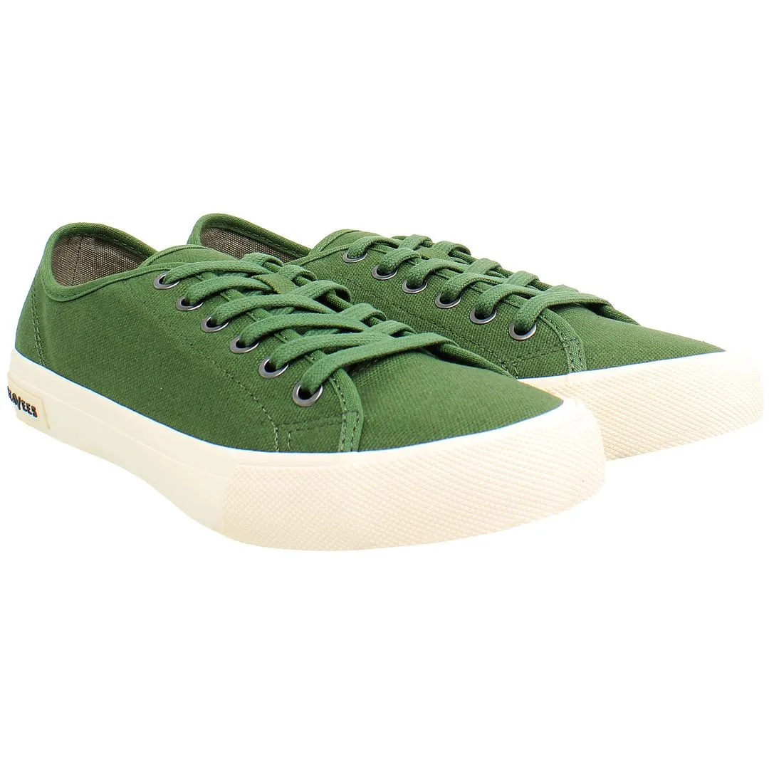 Seavees Monterey Standard Mens Green Plimsolls