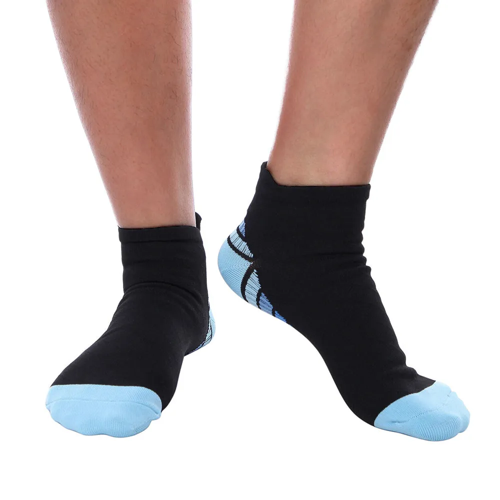 Set of 3 Pairs of Compression Socks Foot Sleeve Ankle Support Socks Style 1