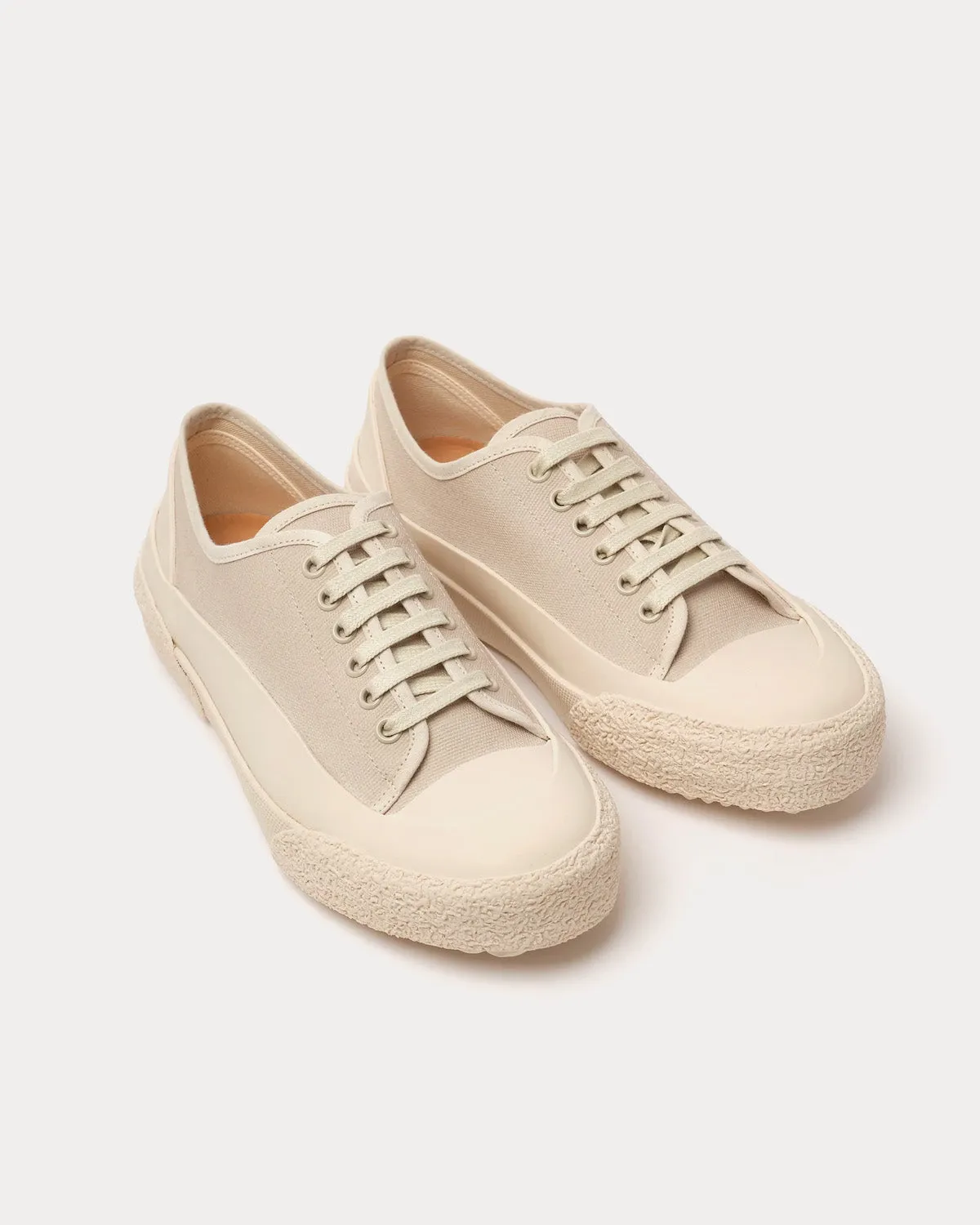 Sharp Canvas Dove Low Top Sneakers