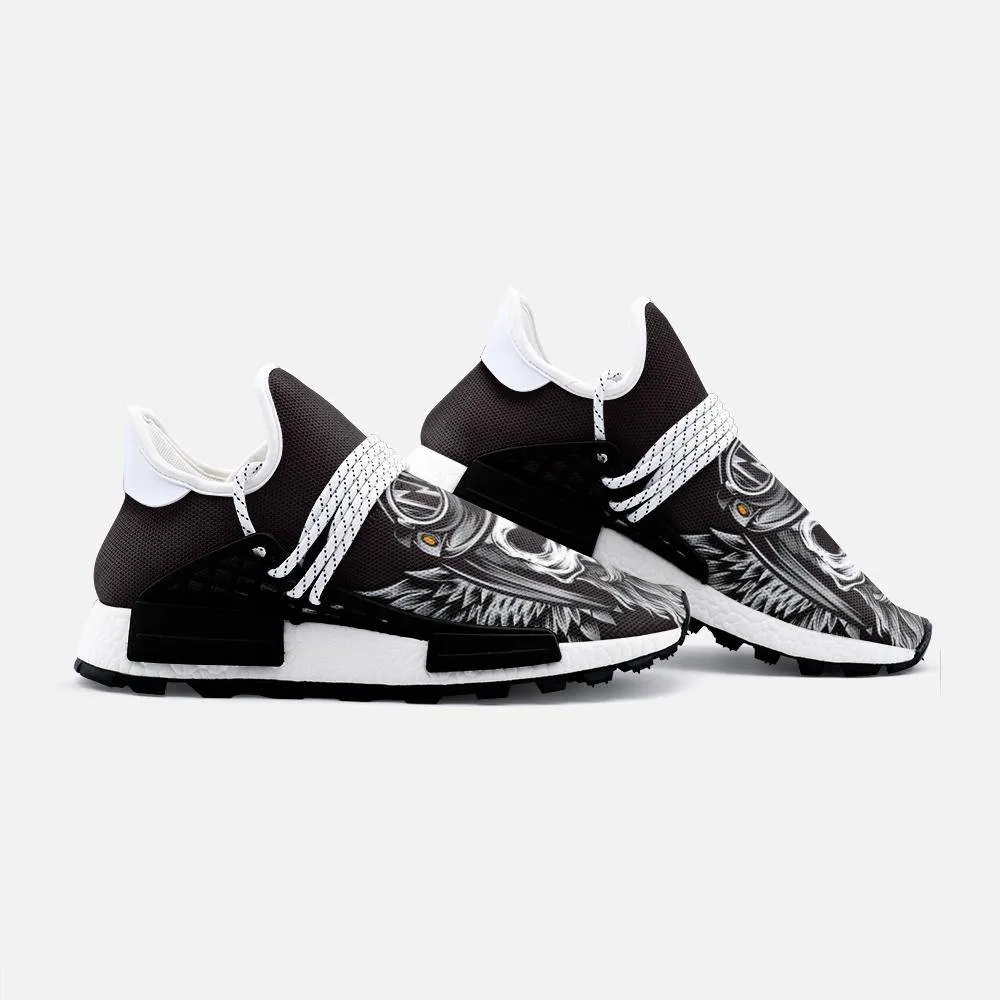 Skull biker with wing Unisex Lightweight Custom shoes