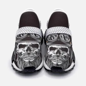 Skull biker with wing Unisex Lightweight Custom shoes