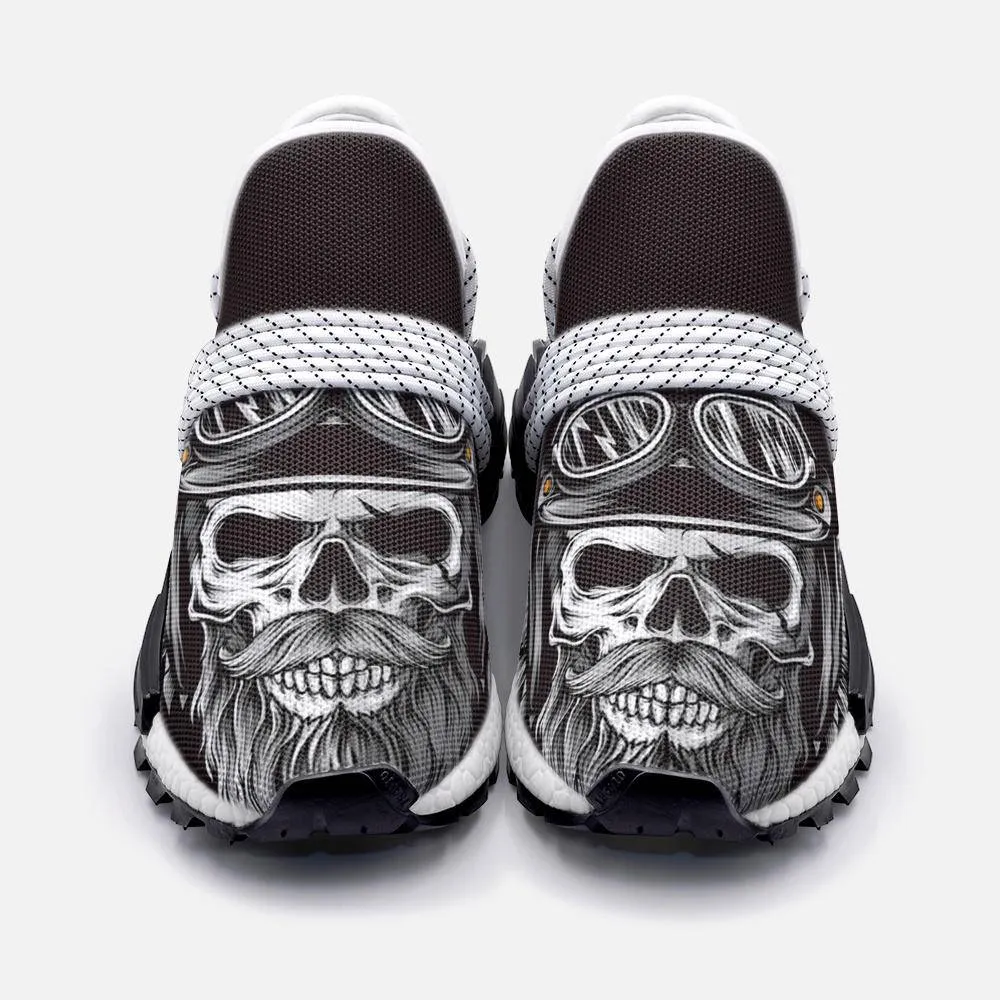 Skull biker with wing Unisex Lightweight Custom shoes