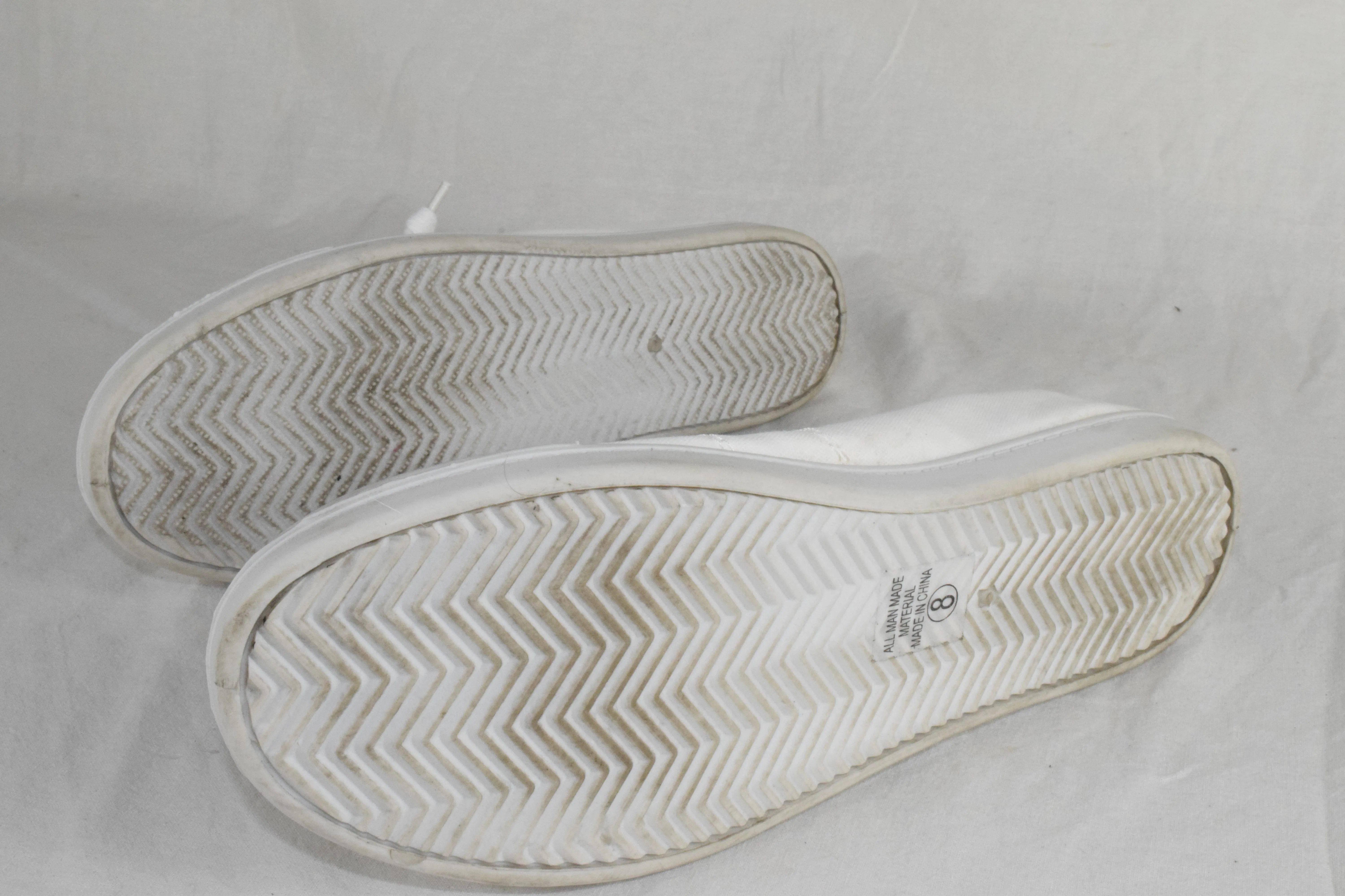 Soda Flat Women Shoes Linen Canvas Slip On Sneakers Lace Up All White 8 Zig D11