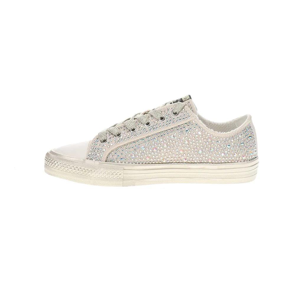Starburst Rhinestone Lace Up Sneakers