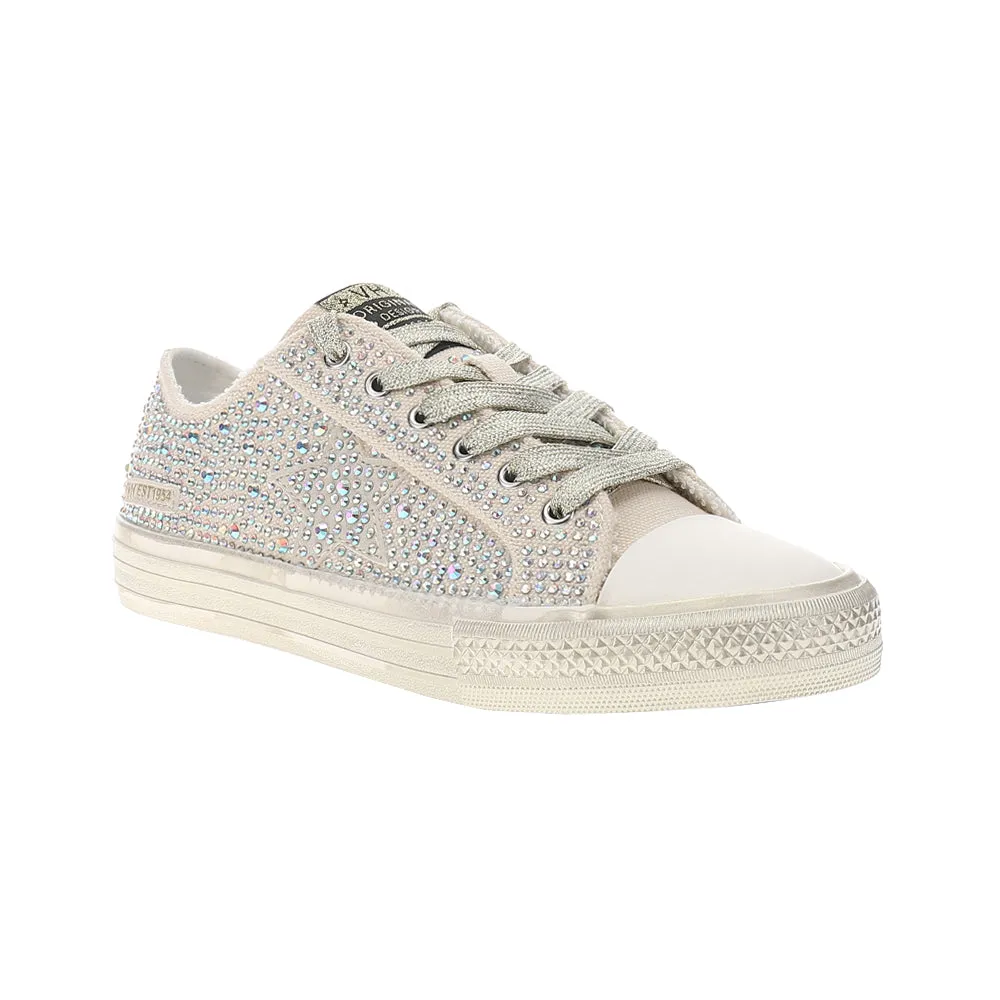 Starburst Rhinestone Lace Up Sneakers