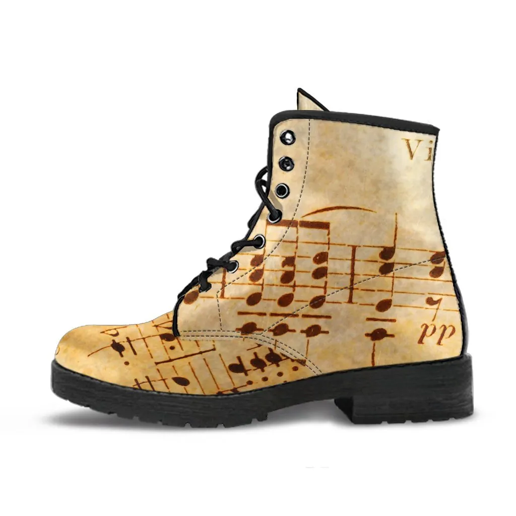 Stylish Boots - Vintage Style Musician #2 | Boho Shoes, Handmade Lace Up Boots, Vegan Leather Lace Up Boots Women