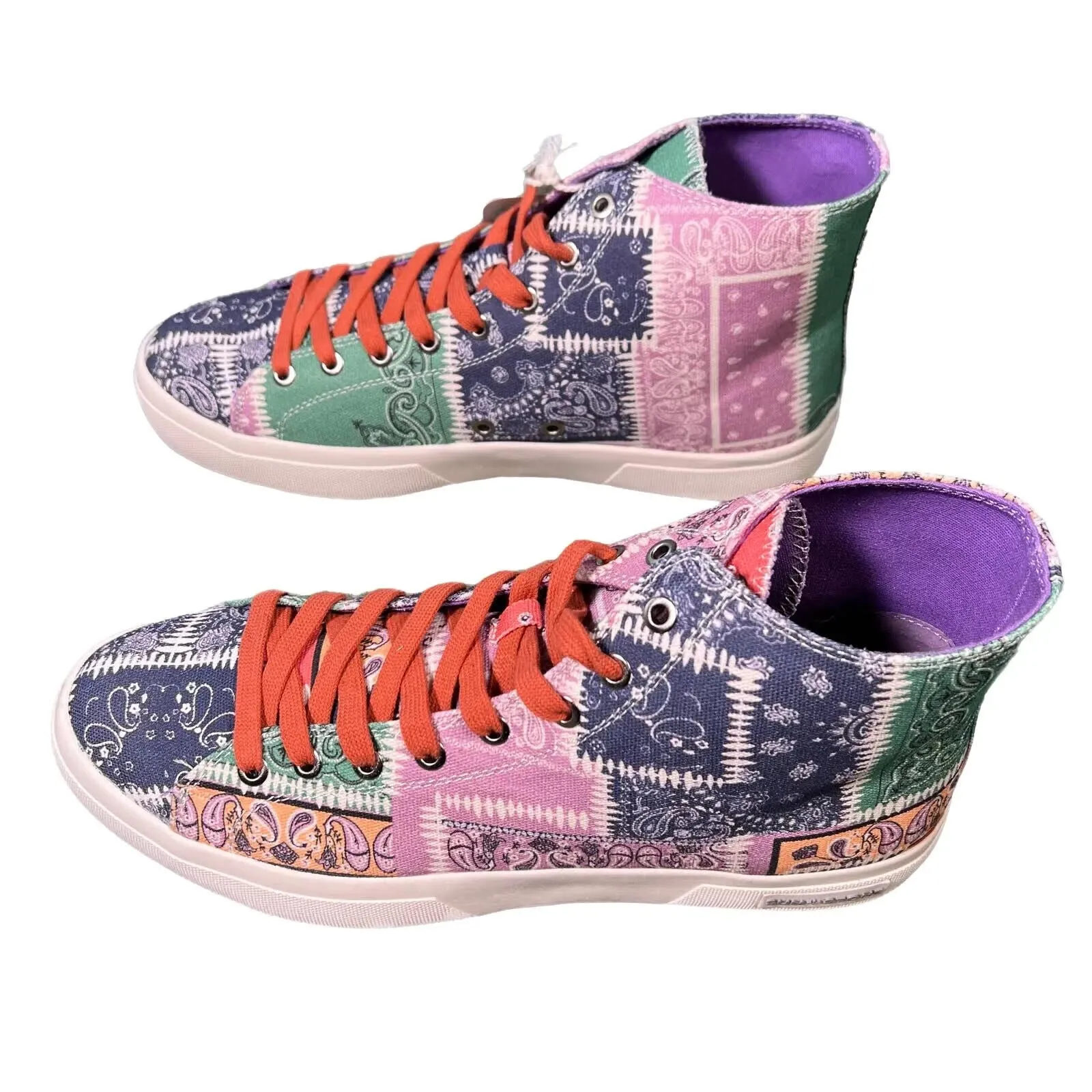 Sun   Stone Men's Mesa High-top Sneakers Multi-Colored Pink Green Blue - 11M