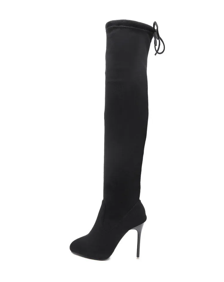 Super High Heel Thin Heel Pointed Knee Women's Boots