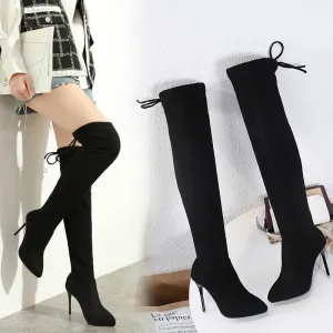 Super High Heel Thin Heel Pointed Knee Women's Boots