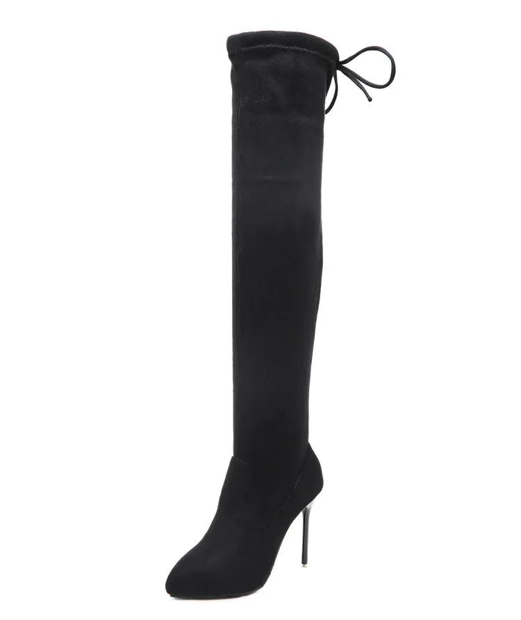 Super High Heel Thin Heel Pointed Knee Women's Boots