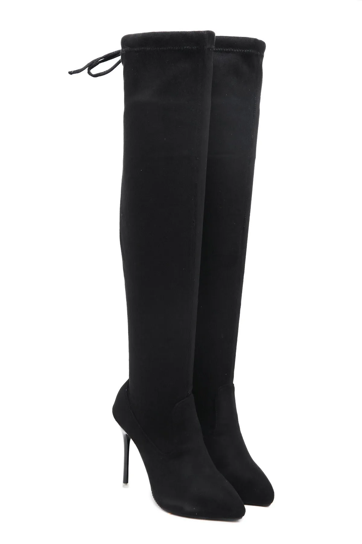 Super High Heel Thin Heel Pointed Knee Women's Boots