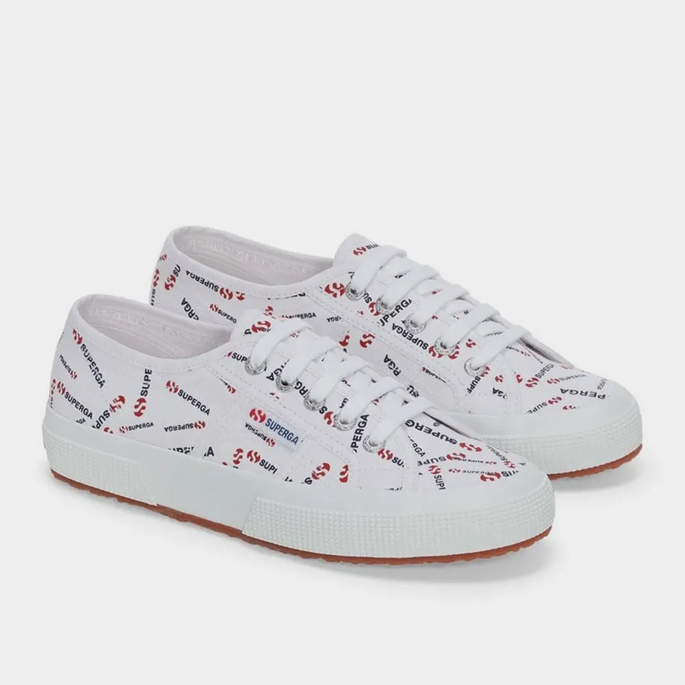 Superga Womens Canvas All Over Print Sneaker White/Multi _ 182461 _ White