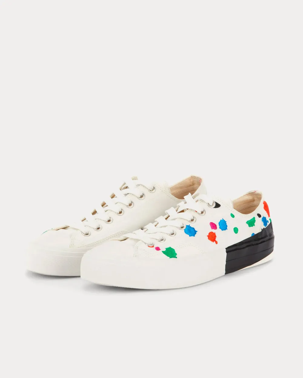 Tape Runner Coated Canvas White / Black Low Top Sneakers
