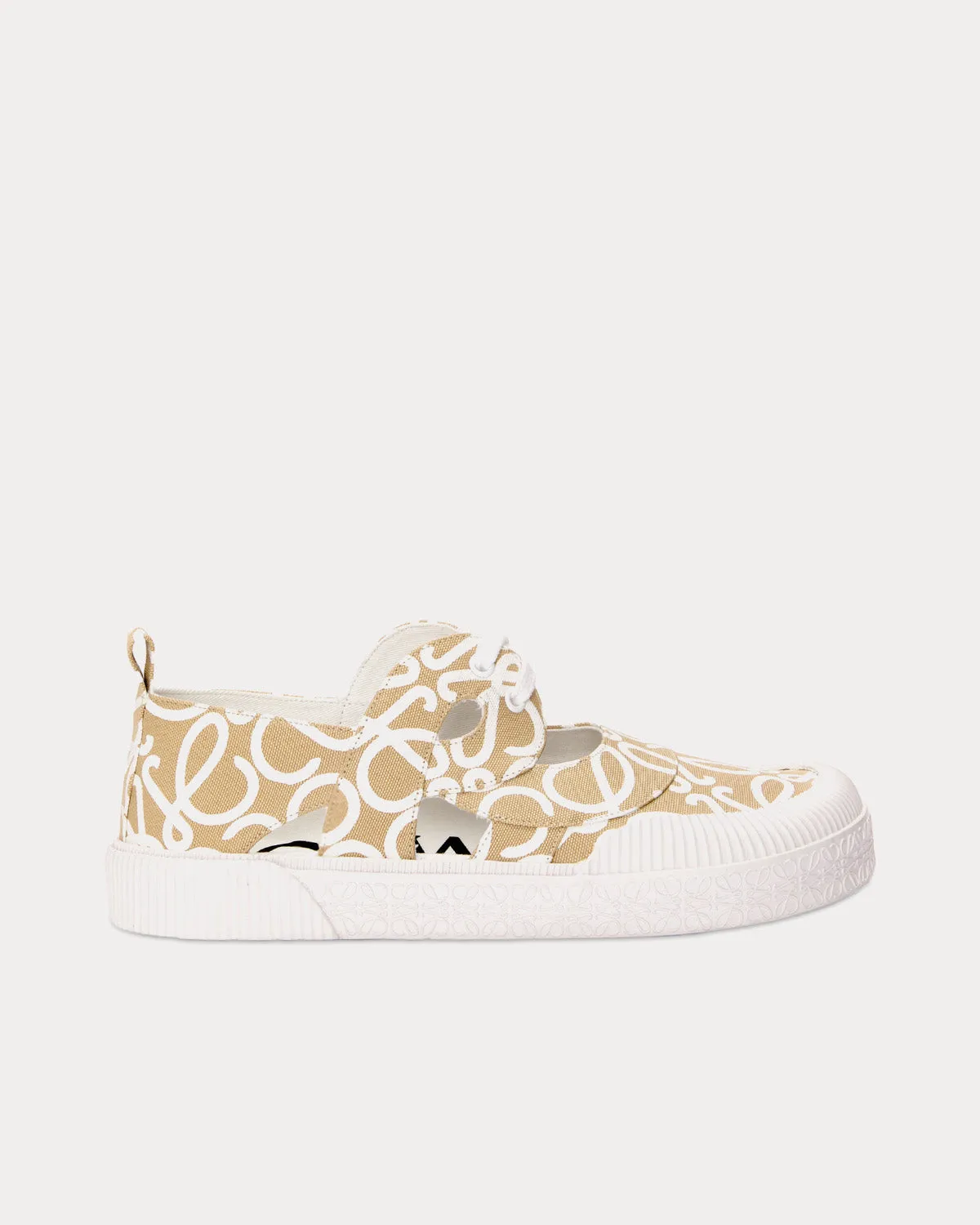 Terra Vulca Lace-Up Canvas Oat Milk Low Top Sneakers
