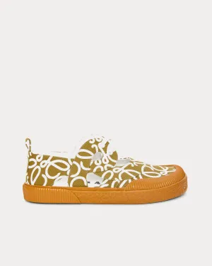 Terra Vulca Lace-Up Canvas Olive Low Top Sneakers