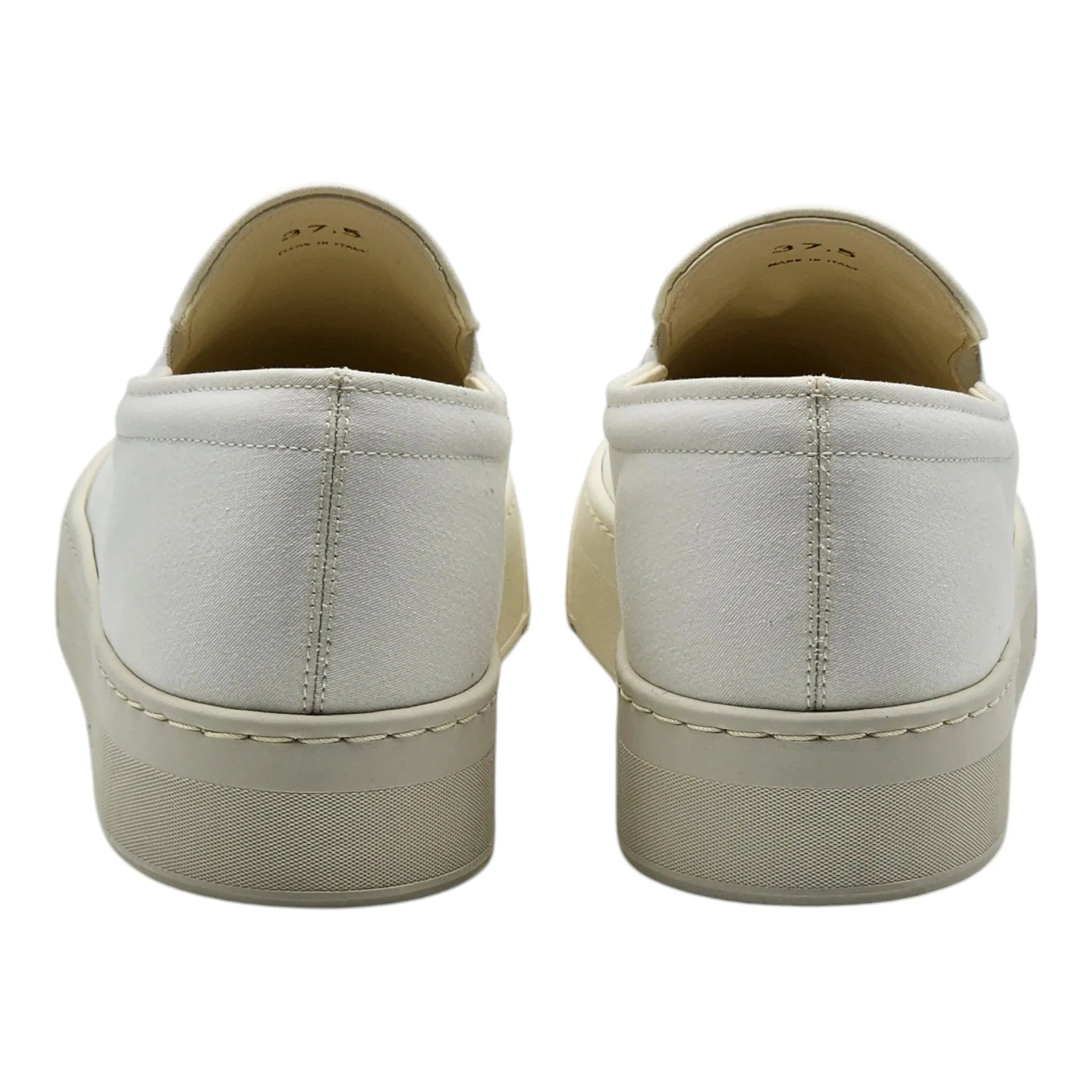 The Row Marie H Slip-On Sneakers - Canvas - White 37.5