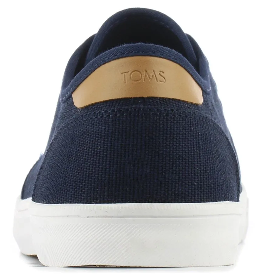 Toms Carlo Navy Tan White Mens Canvas Trainers