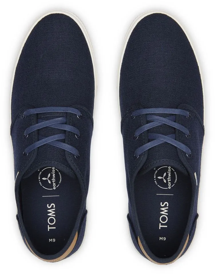Toms Carlo Navy Tan White Mens Canvas Trainers