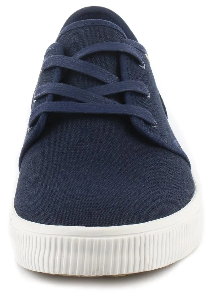 Toms Carlo Navy Tan White Mens Canvas Trainers
