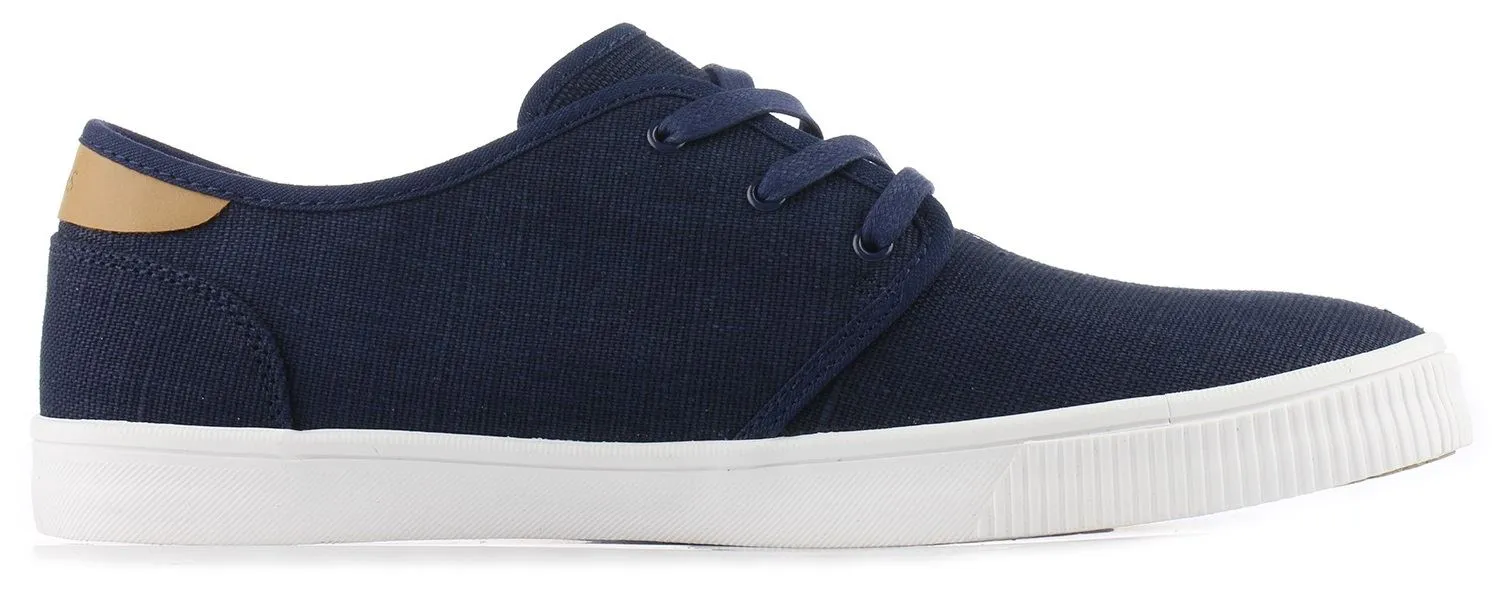 Toms Carlo Navy Tan White Mens Canvas Trainers