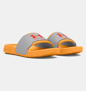 Under Armour Boys' UA Ignite Select Slides - Nova Orange / Mod Gray