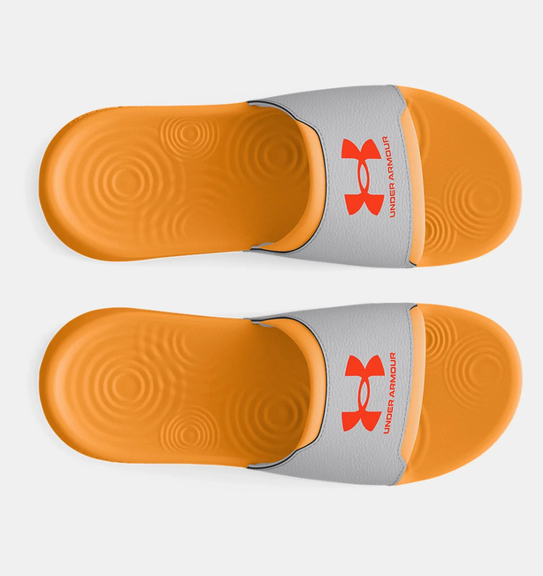 Under Armour Boys' UA Ignite Select Slides - Nova Orange / Mod Gray