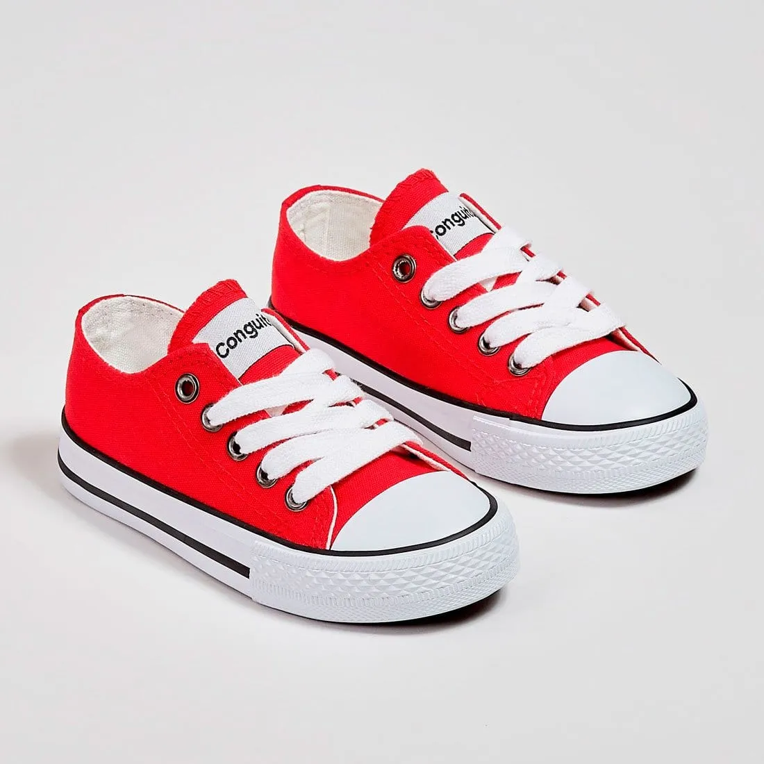 Unisex Red Canvas Sneakers