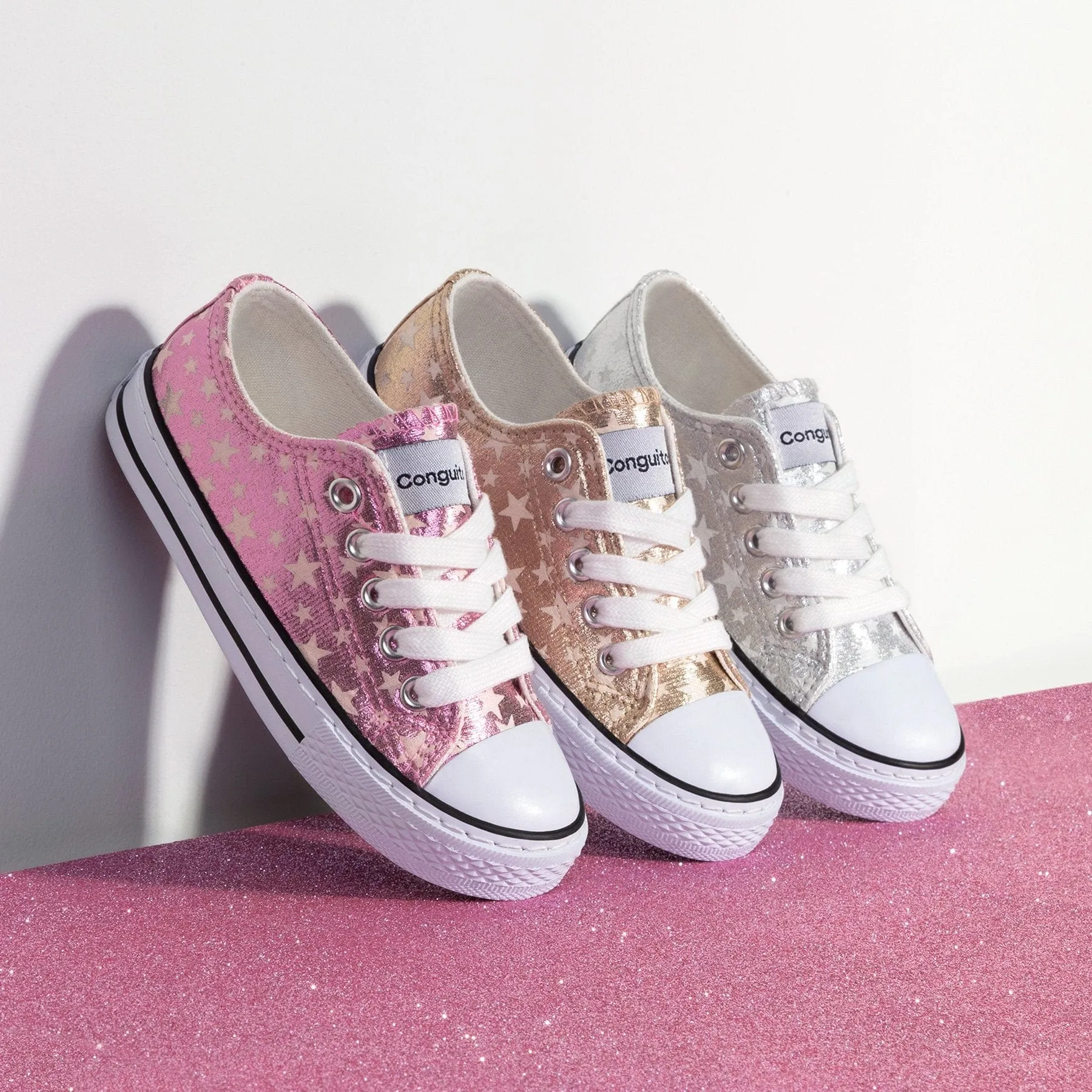Unisex Silver Stars Sneakers