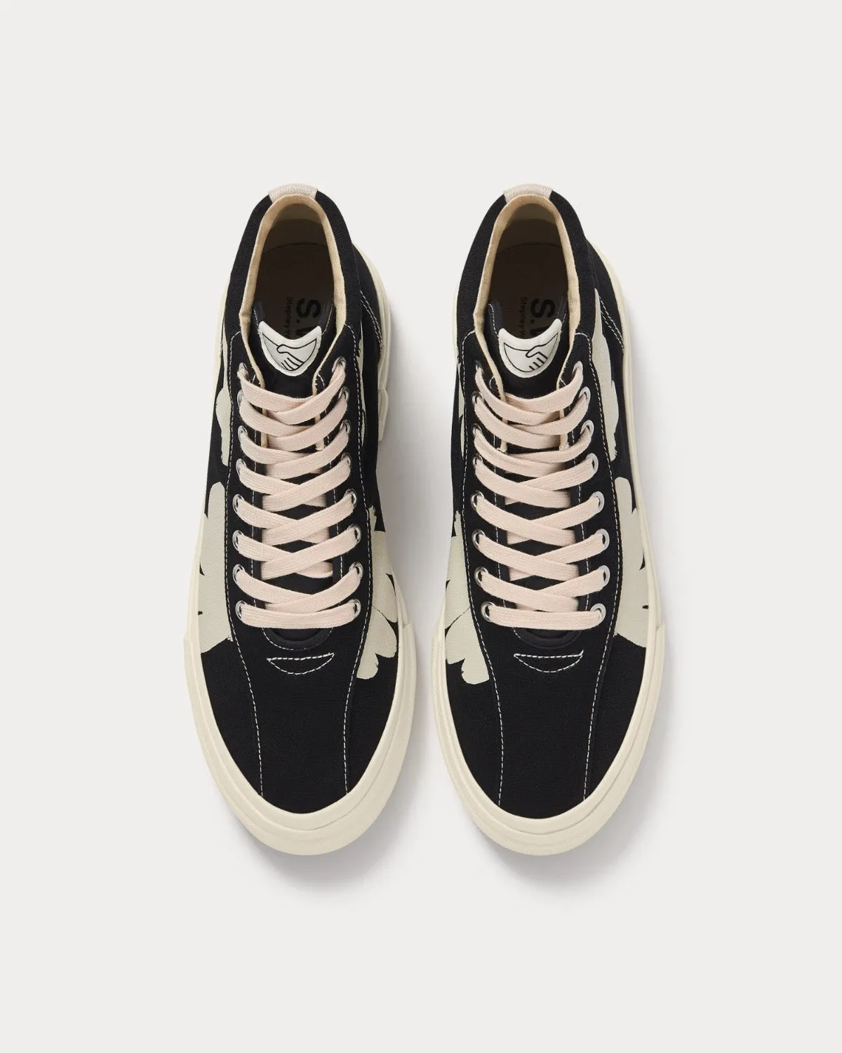 Varden Shroom Hands Black / Ecru High Top Sneakers