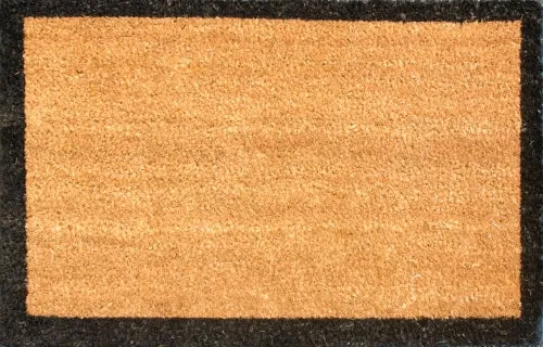 Vivaldi Coir Outdoor Mat - Black Border 38cm x 58cm