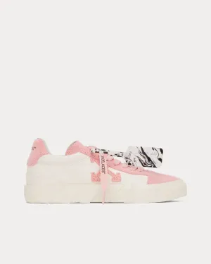 Vulcanized Canvas White / Pink Low Top Sneakers