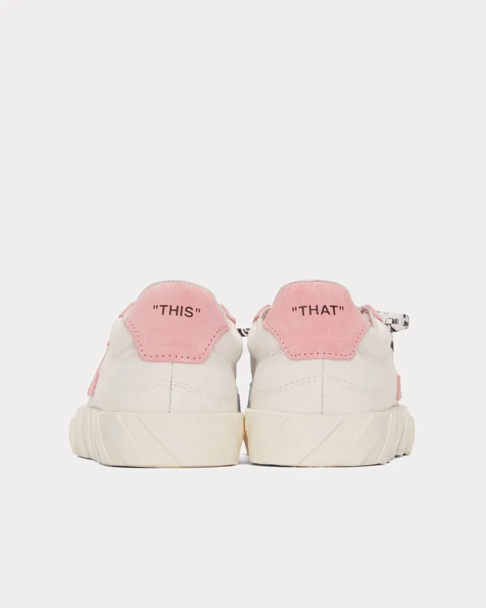 Vulcanized Canvas White / Pink Low Top Sneakers