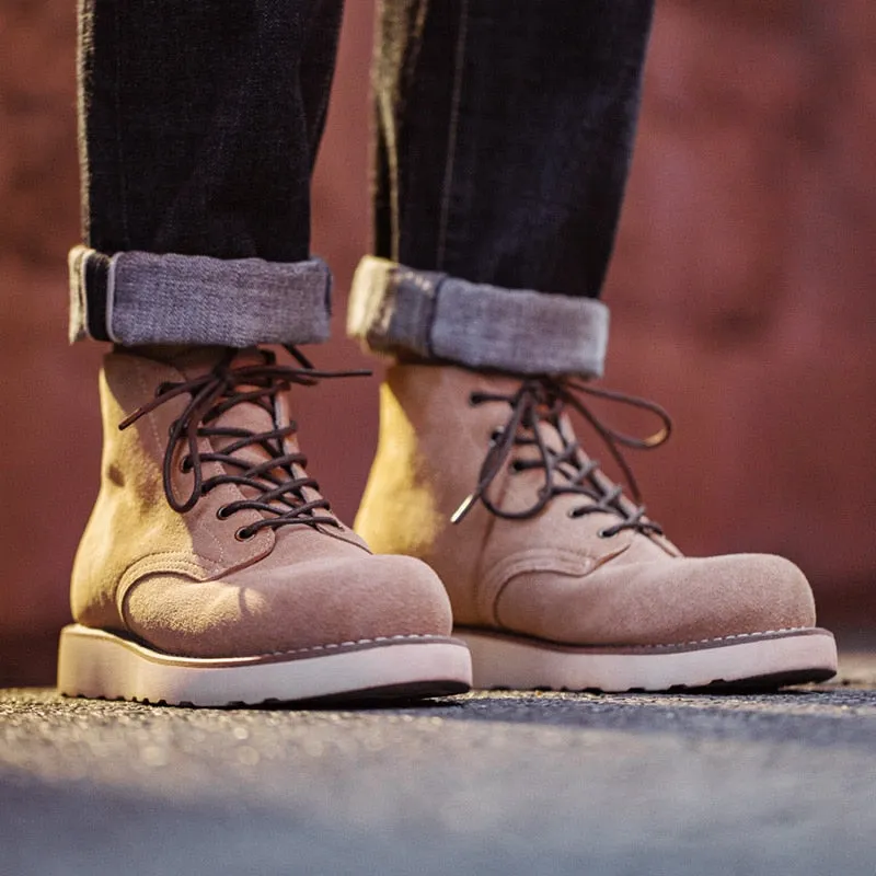Winter Cow Suede Outdoor Desert Boots