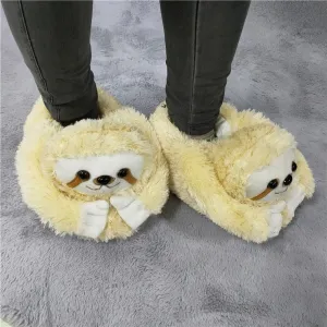 Winter Warm Cartoon Sloth Slippers