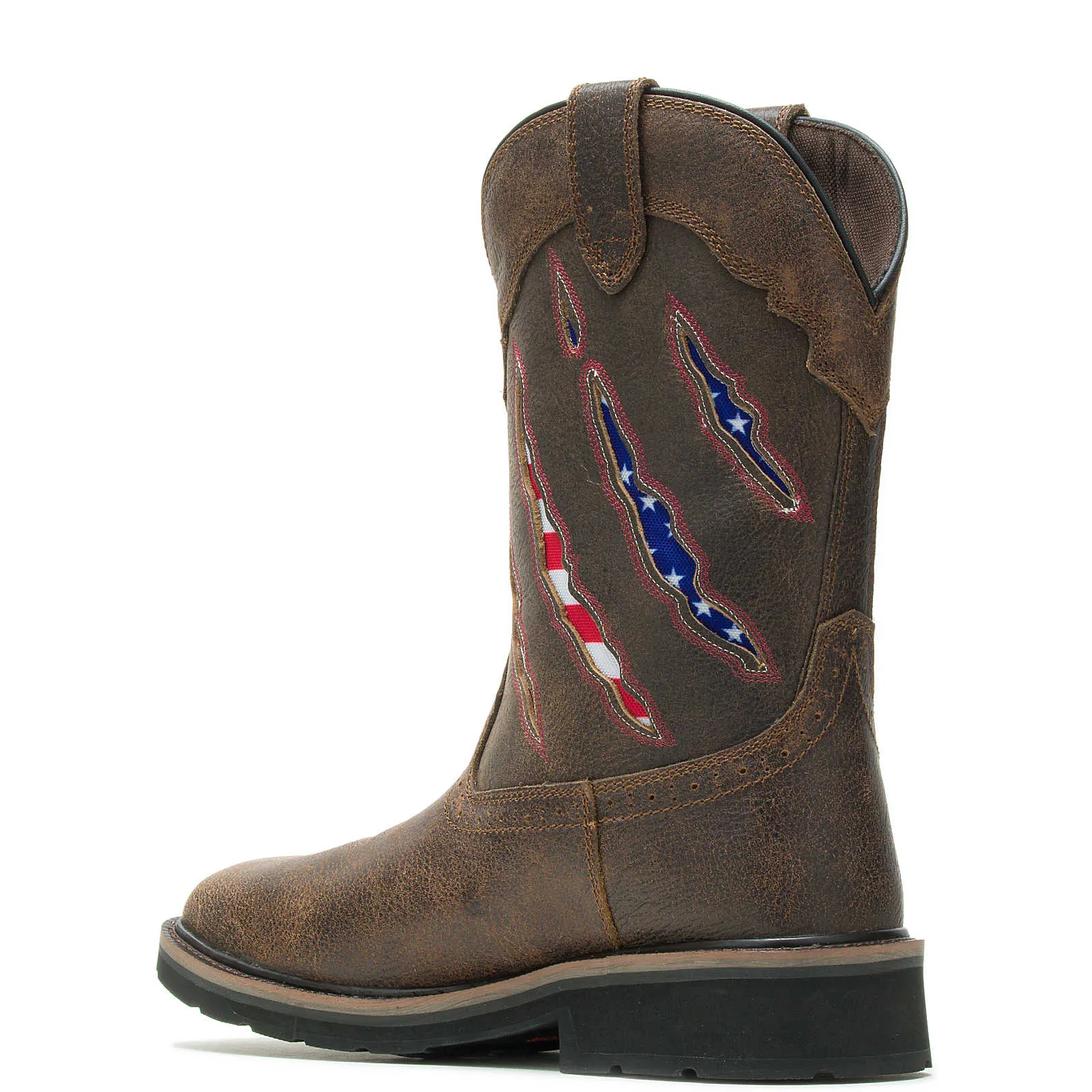 Wolverine Men's Rancher Claw Steel Toe Wellington - Brown/Flag (STEEL TOE)