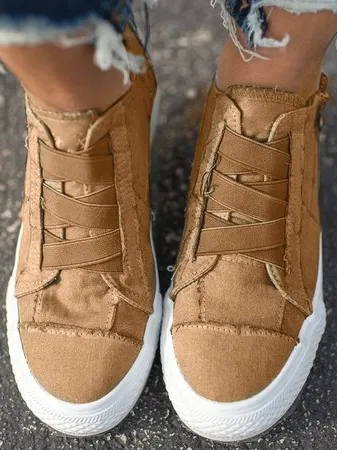 Women Canvas Low Heel All Season Sneakers