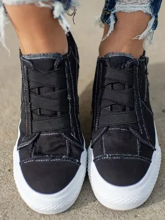 Women Canvas Low Heel All Season Sneakers