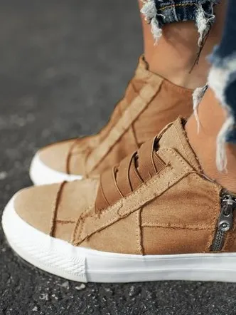 Women Canvas Low Heel All Season Sneakers