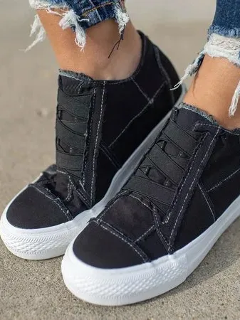 Women Canvas Low Heel All Season Sneakers