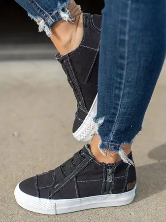 Women Canvas Low Heel All Season Sneakers