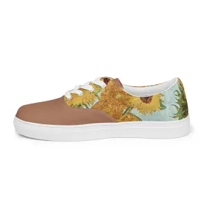 Women’s Artistic Van Gogh Inspired Sunflowers lace-up canvas shoes