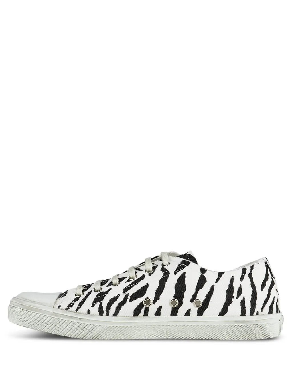 Zebra-Print Canvas Bedford Sneakers