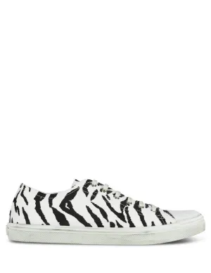 Zebra-Print Canvas Bedford Sneakers